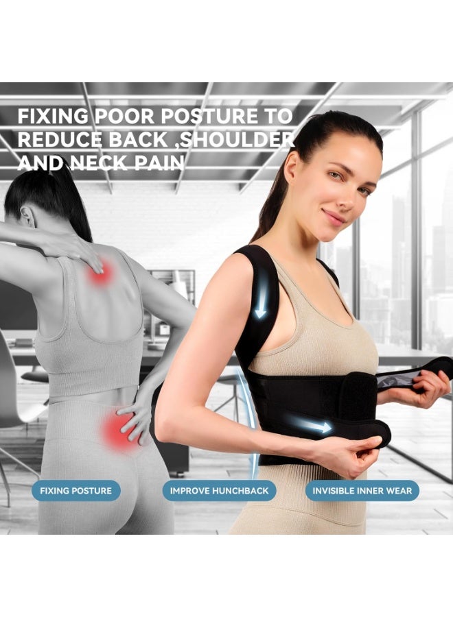Original Anti-Bacterial Back Brace Posture Corrector for Men & Women, High-Elasticity Upper & Lower Back Support, Breathable Lightweight Spine Straightener - Adjustable Free Size - Image 2
